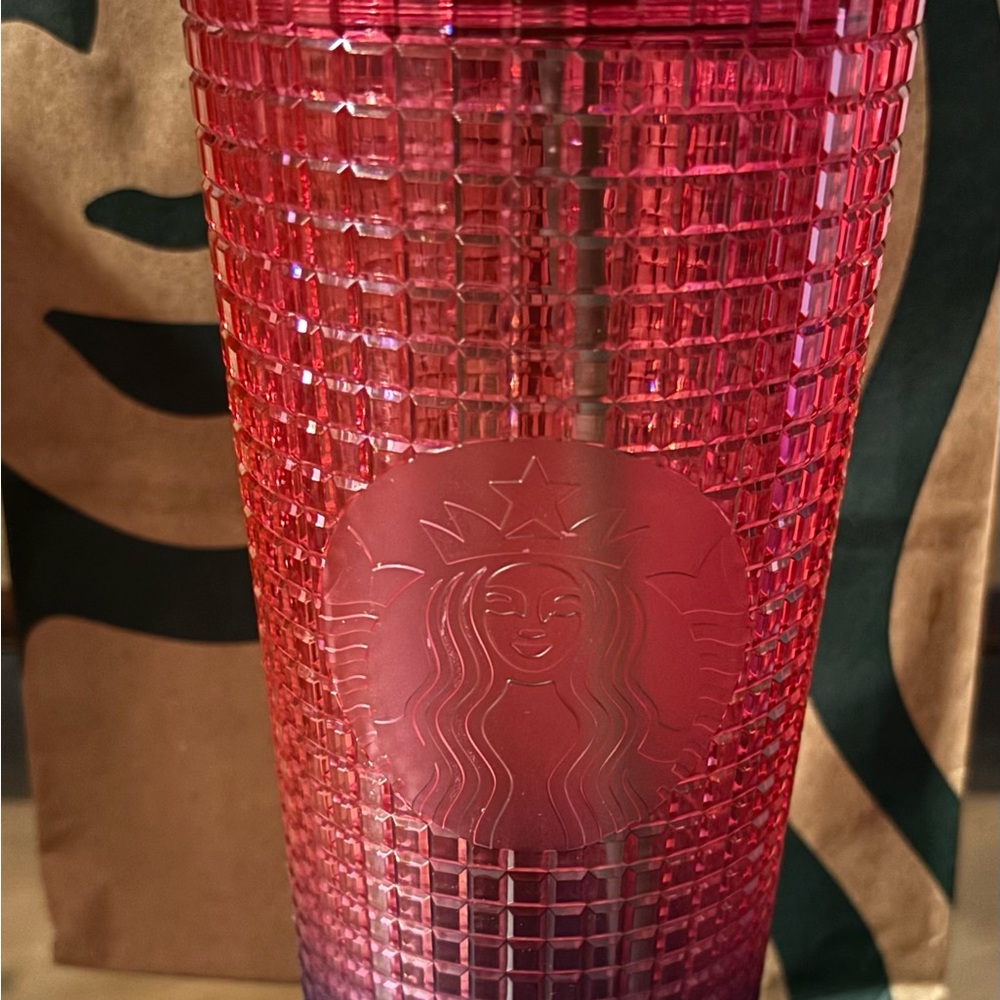 Starbucks Ombré Pink/Purple Textured Tumbler
